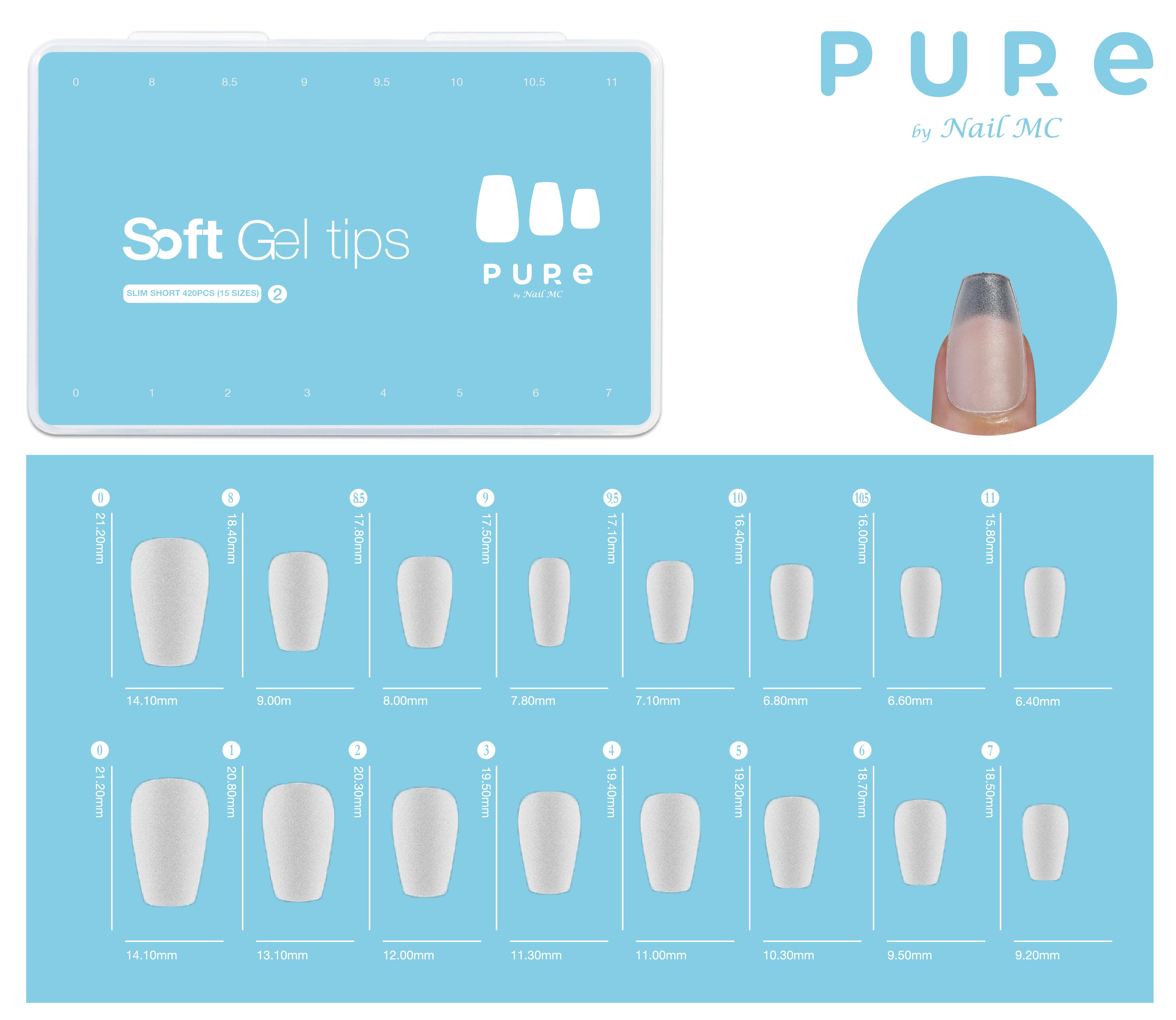 Pure Tip Set LONG & SHORT | PURE by NailMC